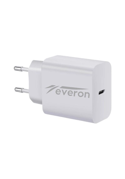Samsung Galaxy S20 Fe İle Uyumlu 25w Qc 3.4a Type C Şarj Adaptörü Evr-003 Beyaz