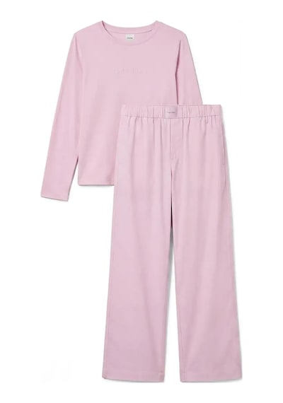 Calvin Klein Ls Pant Set, Msd Kadın Ev Gyim Pijama Takımı Pembe