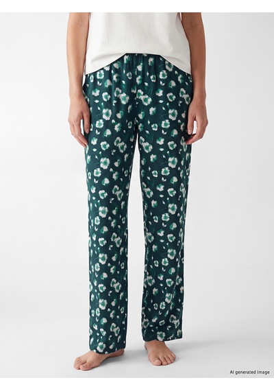 Lcw Dream Yeşil Beli Lastikli Çiçekli Kadın Pijama Altı