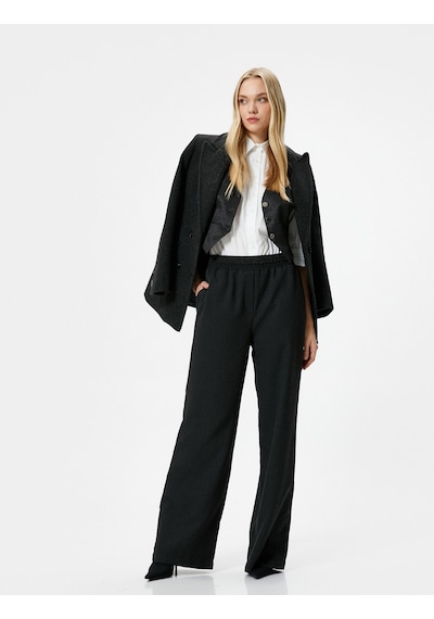 Koton Şahika Ercümen X Koton - Beli Lastikli Bol Paça Pantolon Antrasit 4wak40046ew 4WAK40046EW047 Antrasit Koton Şahika Ercümen X Koton - Beli Lastikli Bol Paça Pantolon Antrasit 4wak40046ew 4WAK40046EW047 Antrasit