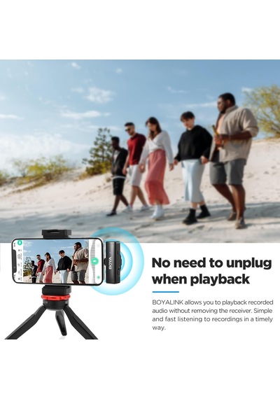 Boyalink All-in-one Çift Kanal Kablosuz Mikrofon Standart