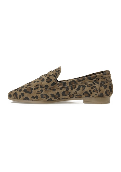 Nine West Eysan5 5pr Leopar Kadın Loafer 000000000102037947 Kahverengi