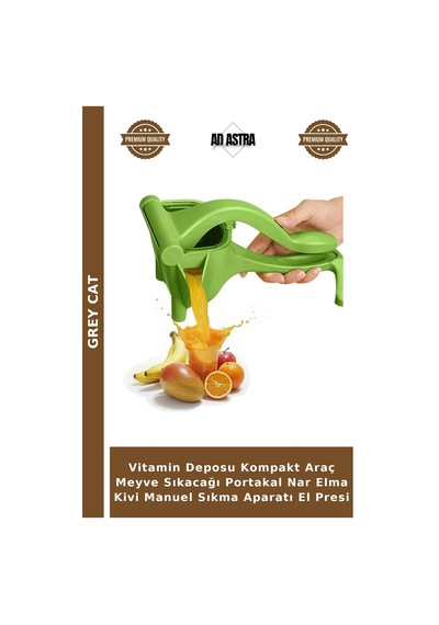 Vitamin Deposu Kompakt Araç Meyve Sıkacağı Portakal Nar Elma Kivi Manuel Sıkma Aparatı El Presi Çok Renkli