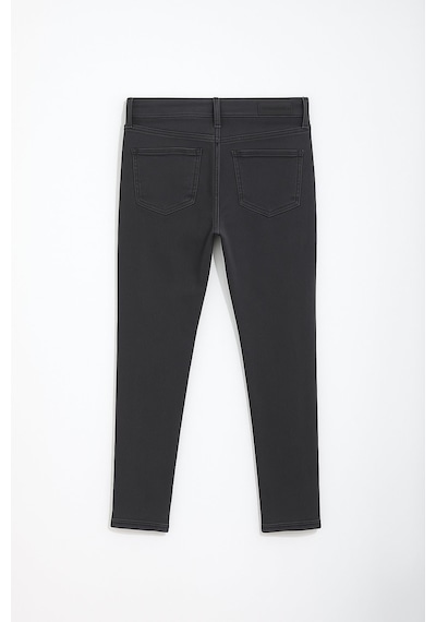 Kadın Yüksek Bel Dar Paça Skinny Fit Antrasit Jean Pantolon