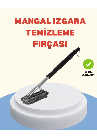 Uzun Saplı Izgara Temizleme Fırçası Çelik Telli Çok Renkli