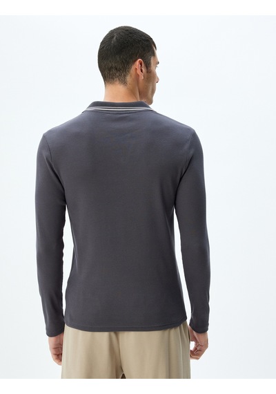Koton Slim Fit Tişört Uzun Kollu V Yaka Polo Pamuklu Antrasit 5wam10197hk Antrasit Koton Slim Fit Tişört Uzun Kollu V Yaka Polo Pamuklu Antrasit 5wam10197hk Antrasit