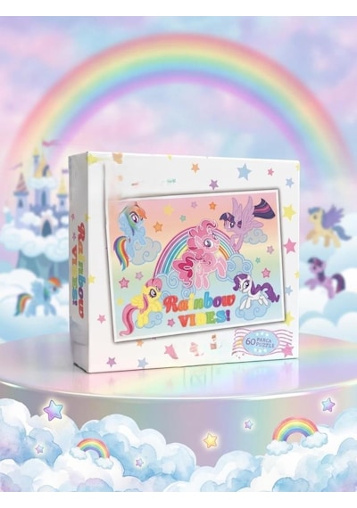 60 Parça Puzzle İle Sihirli Unicornların Dünyasında Gökkuşağı Macerası Eğitici Puzzle