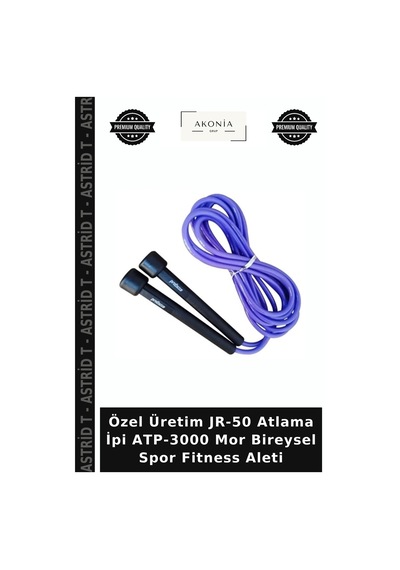 Özel Üretim Jr-50 Atlama İpi Atp-3000 Mor Bireysel Spor Fitness Aleti