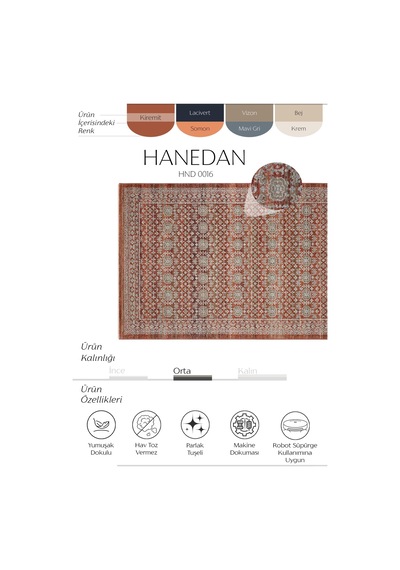 Cool Halı Hanedan Kiremit Rengi Halı Klasik Desenli Afgan Halı Dokuma Oturma Odası Salon Halısı