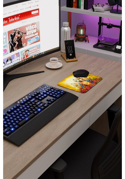 Borderlands Kaymaz Dikişli Kauçuk Oyuncu Mousepad V1 - 22x18 Gaming Mouse Pad Fare Altlığı