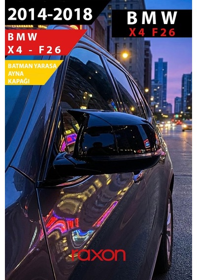 Bmw X4 F26 2014 2018 Batman & Yarasa Ayna Kapağı Parlak Piano Black Sport