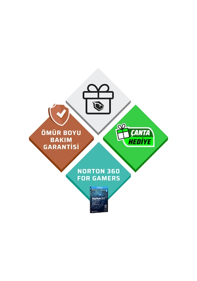 Monster Abra A7 V15.6.1 Core 7 250H 16 GB 1 TB RTX3050 17.3" W11H Dizüstü Bilgisayar