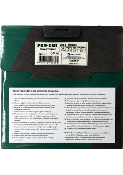Pro-cut Pr16313 230b Elmas Seramik Kesme Daire Testere 230 Mm