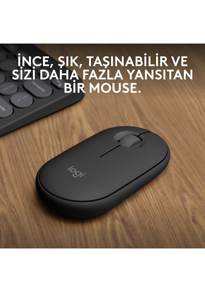Logitech M350s Pebble 2 Bluetooth Kablosuz Sessiz Kompakt Mouse - Siyah Diğer