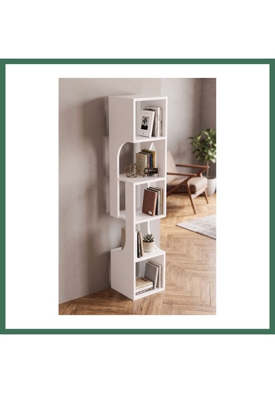 En-cag Kitaplık Ahşap Dekoratif Raf 5 Katlı Modern Çok Amaçlı Kitaplık Salon Ofis Kitaplığı 7067 Beyaz Bss En-cag Kitaplık Ahşap Dekoratif Raf 5 Katlı Modern Çok Amaçlı Kitaplık Salon Ofis Kitaplığı 7067 Beyaz Bss