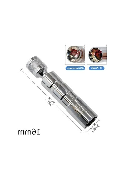 16 Mm Manyetik Buji Soket Anahtarı, 3/8 İnç Tahrik İle Esnek Kullanım Ve Kolay Montaj
