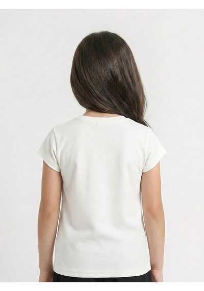 Xo Kids Kız Çocuk Tişort 4-8 Yaş 38544 Ekru