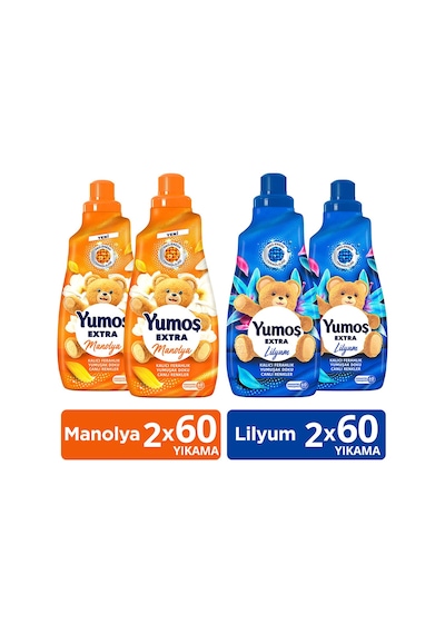 Yumoş Yumuşatıcı Manolya 1440ml X2 Yumoş Yumuşatıcı Lilyum 1440ml X2 Diğer