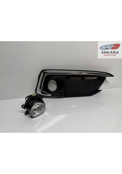 Honda Civic Fc5 2019-2021 Makyajlı Kasa Sis Lamba Ve Kapak Takımı Ön Sağ Krom Tip Kapak + Ledli Sağ Ön Sis