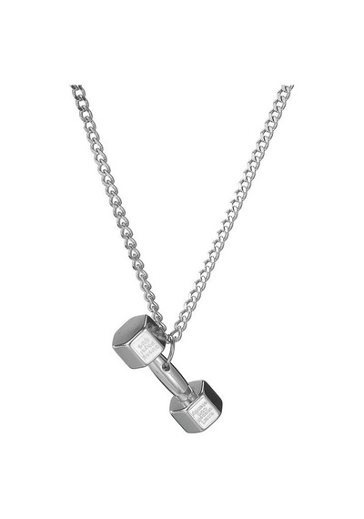 Chavin Gri Dambıl Halter Dizayn Çelik Erkek Kolye Et94 Chavin Gri Dambıl Halter Dizayn Çelik Erkek Kolye Et94