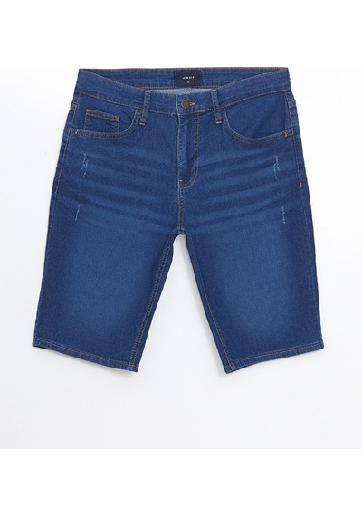 Lcw Eco İndigo Standart Kalıp Erkek Jean Şort