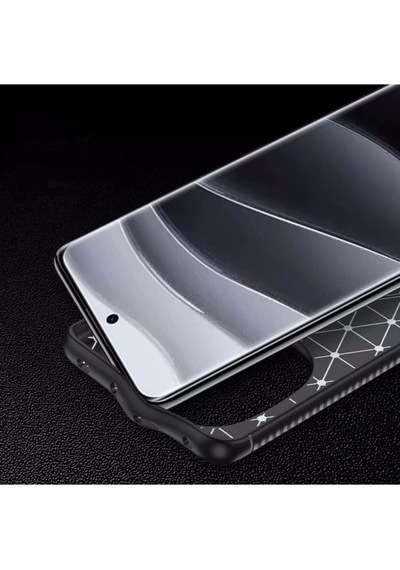 Xiaomi Redmi Note 14 Pro 5g / Poco X7 5g Kılıf Karbon Silikon Case Kapak Siyah