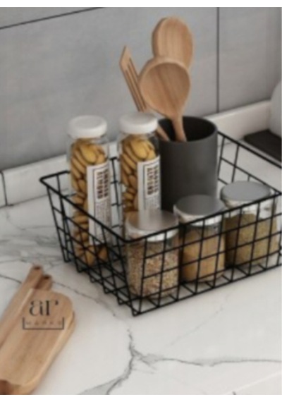 2 Adet Çok Amaçlı Sepet Organizer Banyo Düzenleyici Kiler Mutfak Organizer Dolap İçi Düzenleyici Met Diğer