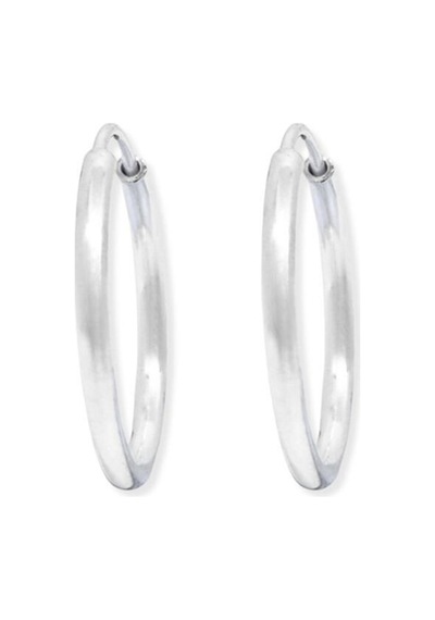 Oya Silver İnce Gümüş Halka Küpe 1.5mm 1.7x1.7cm