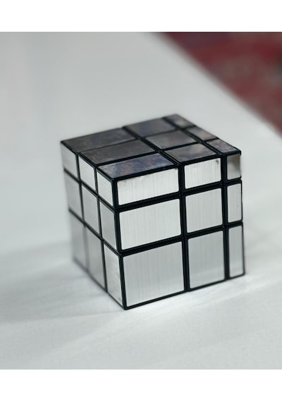 3x3x3 Mirror Sihirli Zeka Küpü Geometrik Asimetrik Gümüş Gri