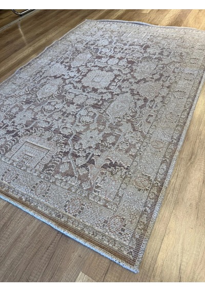 Luxess Halı Alpaca 1192 Taba Eskitme Desenli Makine Halısı Çok Renkli