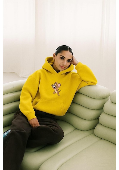 Baskılı Sweatshırt Sari