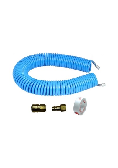 Poliüretan Spiral Hava Hortumu 5x8mm 7,5 Metre Qucik Setli