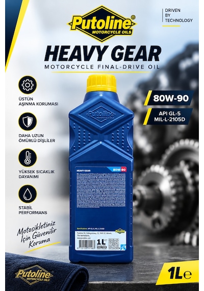 Putoline Heavy Gear 80w-90 Motosiklet Şanzıman Ve Dişli Yağı Apı Gl-5 1 Litre