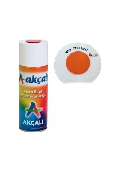 Akçalı Sprey Boya 400 Ml 309 Turuncu Çok Renkli