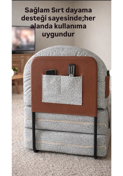 Viscolog Comfort Yeni Nesil Bohem Tekli Koltuk,legom Yataklı Katlanır Berjer,yer Yatağı, Modüler,65x75 85cm Düz Gri