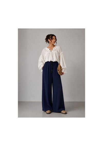 Die&more Belden Bağcıklı Pantolon Lacivert Lacivert