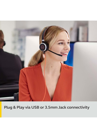 Jabra 6399-829-209 3.5 MM - USB Kulak Üstü Çağrı Merkezi Kulaklığı