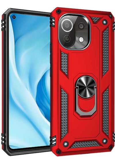 Mi 11 Lite Kılıf Tchs Vega Kapak - Siyah Siyah
