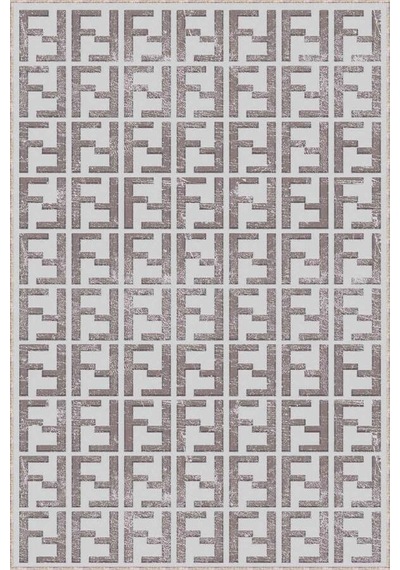 Bej Spor Kaymaz Tabanlı Makinede Yıkanabilir Halı Lb007n11