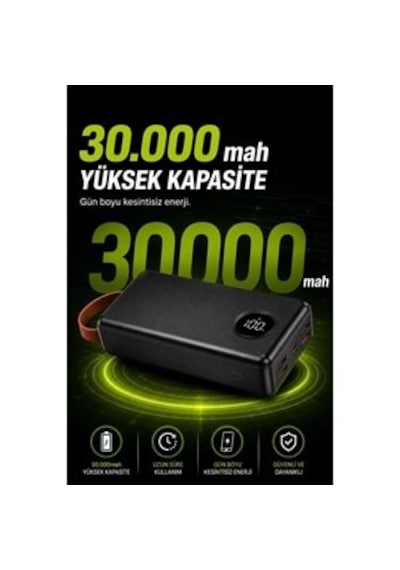 Sprange Sr-p43 30.000 Mah 33w Hızlı Şarj Powerbank Siyah