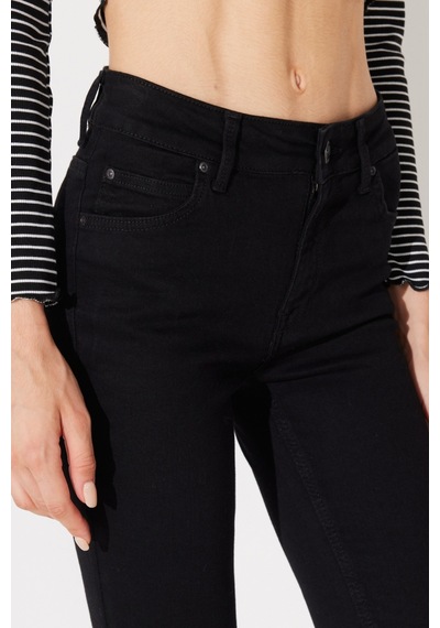 Lee Forever Skinny Fit Dar Kesim Yüksek Bel Jean Kot Pantolon L32SOZVT Siyah