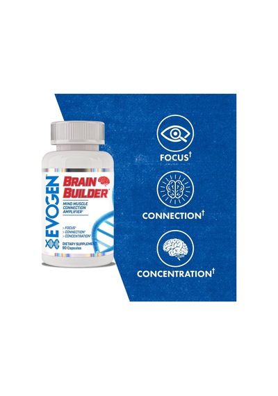 Evogen Brain Builder Neuro Mind Boosts Focus Concentration & Connection Lions Mane Bacopa Monnieri A Aromasız