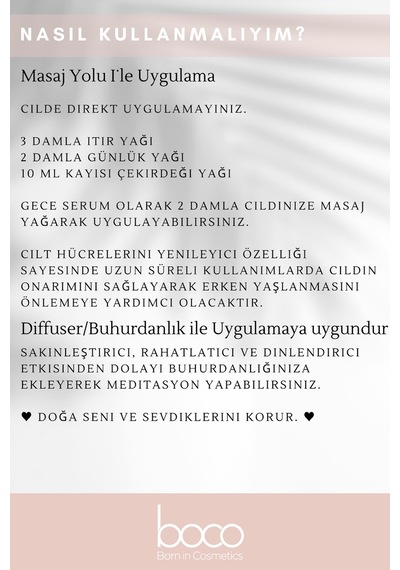 Boco Born In Cosmetics Hücre Yenileyici Günlük + Itır %100 Saf Uçucu Yağı 2 x 10 ML