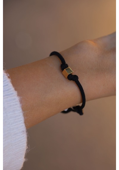 Yenigün Kuyumculuk 14 Ayar Altın Renk Seçenekli İpli Küp Bileklik Blk19801 Sarı Altın