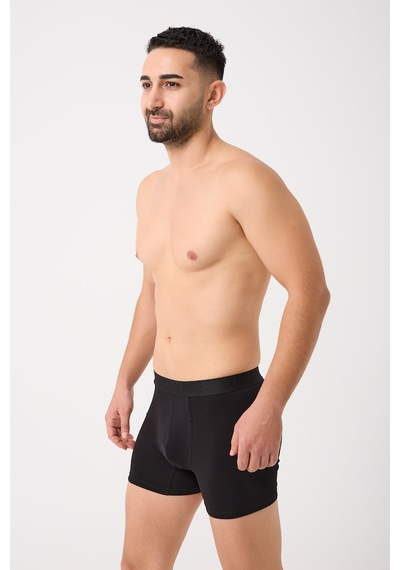 Velmore Erkek Boxer 3 Lı Kutu Yumuşak Pamuk Sıkmayan Bel Lastikli Beden S - 5xl Siyah