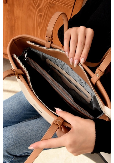 Just Polo Kadın Yeni Sezon El Ve Omuz Çantası 236049mh Krem - Camel 35655800