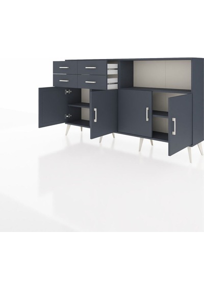 Arges Konsol 4 Raflı 4 Çekmeceli 4 Kapaklı 176x30x99 Antrasit-antrasit Antrasit - Antrasit Arges Konsol 4 Raflı 4 Çekmeceli 4 Kapaklı 176x30x99 Antrasit-antrasit Antrasit - Antrasit