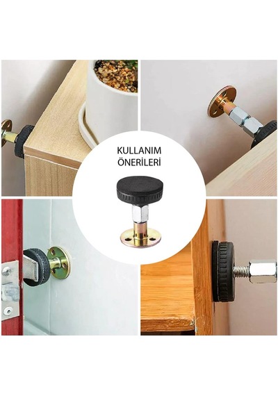 Yatak Baza Başlık Sabitleme Aparatı Ses Titreşim Önleyici Eşya Sabitleme 2 Adet 5-6,5 Cm 1