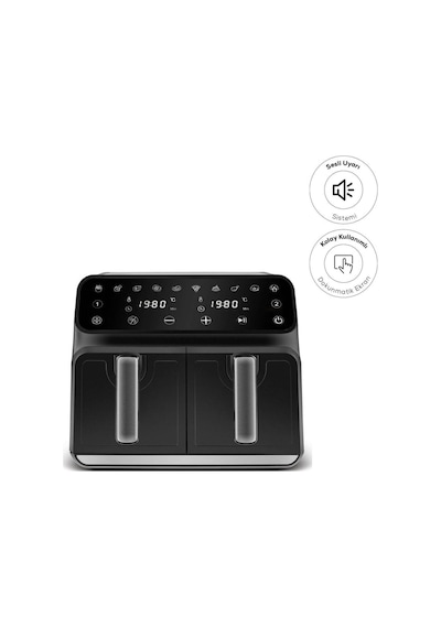 Karaca Multifry Xxxl Dijital Twin Iki Hazneli Airfryer 4+4 L