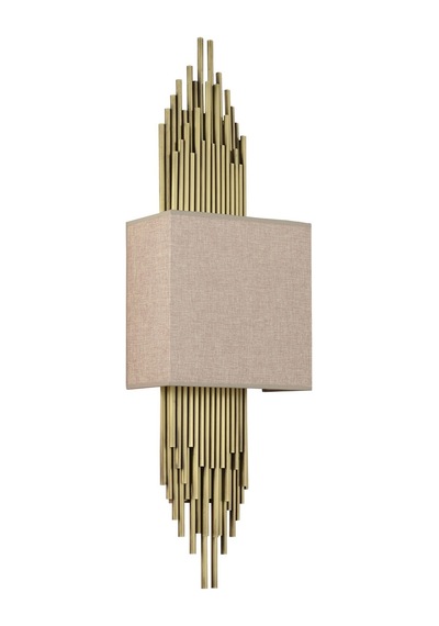 Lampaluce Straordinario Modern Tasarım Metal Ve Kumaş Aplik 65cm Sarı Eskitme